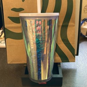 Iridescent foil tumbler